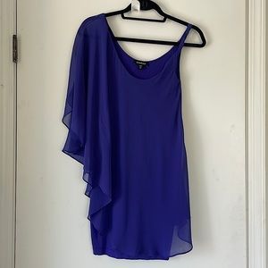 BEBE Asymmetrical Violet Minidress Size XXS